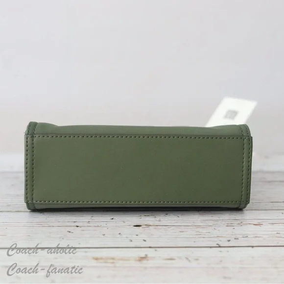 NWT Tory Burch Ella Nylon Mini Tote Crossbody Bag Purse in Palm Leaf Green - Picture 6 of 10